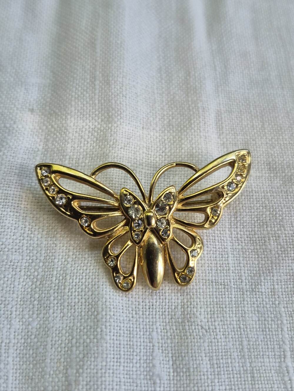 Vintage Goldtone Butterfly Brooch